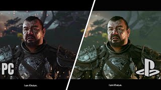 Ghost of Tsushima PC vs PS5 Graphical Comparison ghostoftsushima [upl. by Ikila]