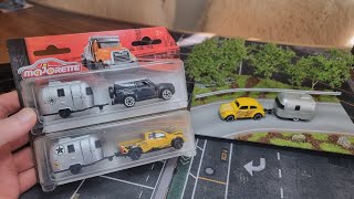 Lets have a look at these Majorette Diecast Cars with caravan camper trailer Unboxing Review [upl. by Lichter]