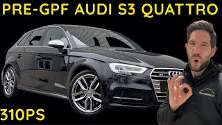 Used 2018 Audi S3 Quattro 20 TFSi 310PS Pre GPF in Mythos Black For Sale  Small Cars Direct [upl. by Yehsa]