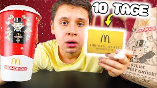 10 Tage MCDONALDS MONOPOLY GEGESSEN amp das habe ich GEWONNEN🍔🎁 [upl. by Zoara]