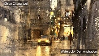 Chien Chung Wei s WATERCOLOR LESSON A Part of Watercolour Demonstration 簡忠威水彩畫示範 [upl. by Blodget573]