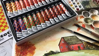 MeiLiang Watercolor Paint Set TESTING amp PAINTING [upl. by Rafaela418]