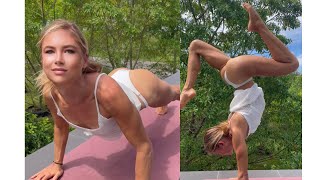 JUNGLE YOGA Vinysa Yoga Demo on a 25 ft Ledge 😮 [upl. by Etteniuq]