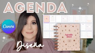 CREA tu propia AGENDA en CANVA ⭐️ Te regalo la plantilla [upl. by Adialeda143]