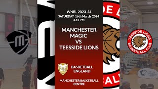 NBL D2 Manchester Magic v Teesside Lions [upl. by Curzon]