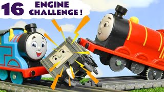 Massive 16 Engine Thomas The Train Fastest and Strongest Challenge [upl. by Eleni]