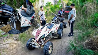 Quad Crashes Into A Tree On Trails  Braap Vlogs [upl. by Niatsirk]