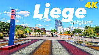 Beautiful Walk In Liege Belgium In 4k Guillemins Railway Station [upl. by Aihtekal47]