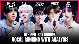 Brutally Ranking 5th Gen Boy Groups in Vocals ZB1 RIIZE BOYNEXTDOOR TWS EVNNE [upl. by Rekoob513]