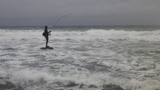 Stripers in the surf Noreaster September 2014 [upl. by Camala]