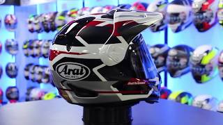 Arai TourX 4 Motorcycle Helmet Depart Red Metallic [upl. by Aisatna6]