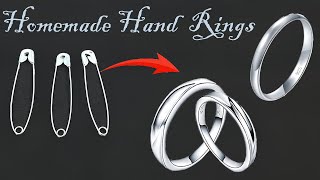 Safety Pin Ring Idea  How to make Ring  Handmade Ring  DIY Ring  Couple Rings  Make Ring [upl. by Ruhtra711]