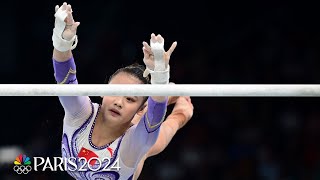 Qiu Qiyuan delivers BIGTIME bar routine to take silver for China  Paris Olympics  NBC Sports [upl. by Llevaj757]