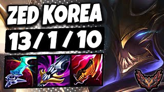 Zed vs Corki  MID  Lol Korea Grandmaster Patch 1421 ✅ [upl. by Idolah]