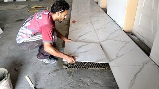 24quotx48quot oreal How To Lay Tile A Floor  Techniques Install Ceramic Tiles [upl. by Nnayelsel]