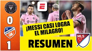 MESSI ELIMINADO con el Inter Miami tras caer ante Cincinnati 10 No va a los playoffs de la MLS [upl. by Aniuqaoj831]