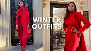 Winter Outfits Lookbook 2023  Winter Capsule Wardrobe [upl. by Htiderem79]