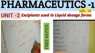 Liquid dosage forms ।। Excipients used in formulation of liquid dosage forms।। Pharmaceutics। Easy [upl. by Nwahsram]