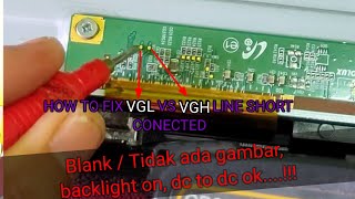 LED TV REPAIR short Vgh Vgl in Panel glas Blank Damage Sharp lcd 3940 [upl. by Cheadle]