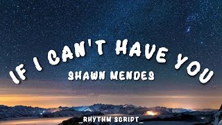 Shawn Mendes  If I Cant Have You Lyrics  Rhythm Script [upl. by Vikki]