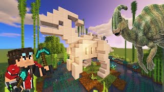 Como hacer un fósil de Parasaurolophus  Minecraft  Tutorial ⚒ [upl. by Dorahs]