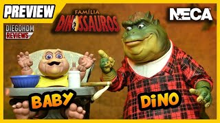 NECA FAMÍLIA DINOSSAUROS Dino e Baby PREVIEW [upl. by Ronn918]