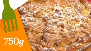 Recette de Tarte crumble aux pommes  750g [upl. by Sahcnip]