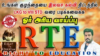 RTE Admission 2024 How to apply RTE Admision 202425 Tamil Nadu [upl. by Lachlan]