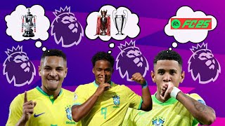 PROMESSAS SUB20 DO BRASIL VENCEM TUDO NA INGLATERRA  EA FC 25 EXPERIMENTOS [upl. by Sacken]