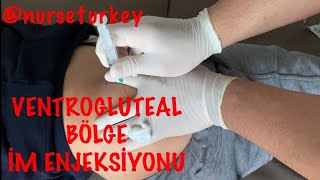 Ventrogluteal Bölge İM Enjeksiyon  How to Give an IM Intramuscular Injection Ventrogluteal Site [upl. by Kella]