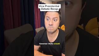 Vice Presidential Debate RECAP jdvance timwalz shorts comedy impression election2024 [upl. by Nerfe789]