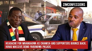 Headache For Mnangagwa As Chamisa And Supporters Bounce Back Honai Massive Demo Yarongwa PaSadc [upl. by Ailedua]