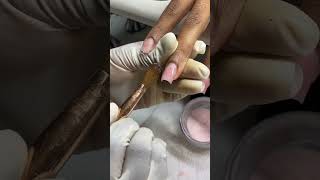 Acrylic application on short nails acrylicnails nailtutorial squarenails youtube [upl. by Einomrah982]