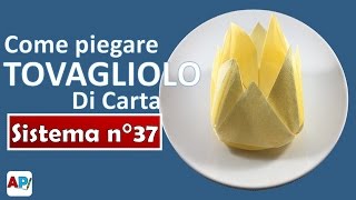 Come piegare tovagliolo di carta a forma di Rosa  Tovaglioli fai da te [upl. by Akimert]