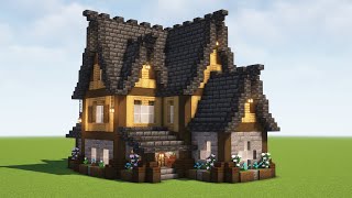 Minecraft How To Build A Big Medieval House  Tutorial amp Schematic [upl. by Kealey]