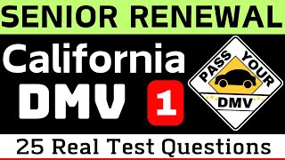 California dmv senior renewal test  California DMV Written Test  DMV Senior Written Test  Test 1 [upl. by Horner]