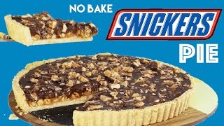 SNICKERS PIE RECIPE  How to Make a NO BAKE 15 Minutes Snickers Tart Dessert  Elise Strachan [upl. by Lauter]