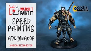 SPEED PAINTING Zombicide Second Edition  Abominacop with Contrast Paints [upl. by Mosora]