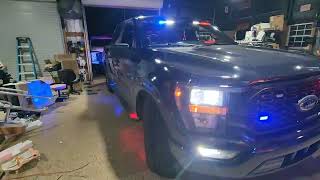 ILMODS  2023 Ford F150 with Feniex Emergency LightsSiren Auxbeam LASFIT DieselLEDs Red Blue COP [upl. by Yatnwahs]