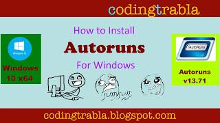 Video Tutorial Install Autoruns v1371  utility for Windows byND [upl. by Olag]