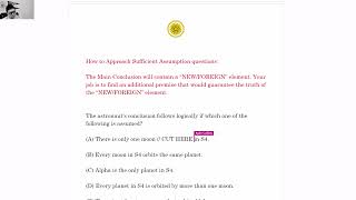 How to Approach LSAT LR Sufficient Assumption PT22 S4 Q5 하버드 로스쿨 출신의 LSAT 강의 [upl. by Carina]