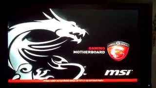 MSI Z87GD65 GAMING Boot Speed TEST UEFI system  MSI Fast Boot Disabled [upl. by Ennaira]