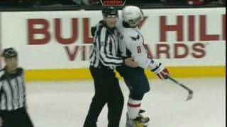 Alexander Ovechkin hits Mark Recchi [upl. by Stralka487]