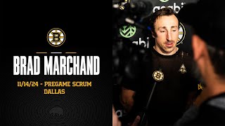 Marchand Speaks Ahead of Bruins Matchup with Stars [upl. by Nylidnam]