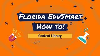 Florida EduSmart How to Finding Content [upl. by Cassella]