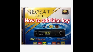 How to add biss key Neosat 550D [upl. by Beulah]