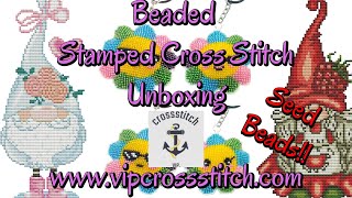 VIP CROSS STITCH 2 OF 3 vipcrossstitch flosstube stampedcrossstitch pointdecroix unboxing [upl. by Shepperd109]