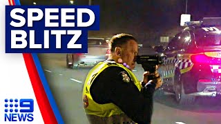 High tech lasers stop over 120 drivers speeding on Melbourne freeways  9 News Australia [upl. by Olive]