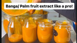 How to extract palm fruit  10kg in 30 minutes No stress in your white kitchen 😁😁 [upl. by Ennove918]