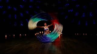 quotHallelujahquot showbellydance with LED fanveils [upl. by Norword280]